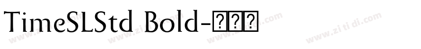 TimeSLStd Bold字体转换
